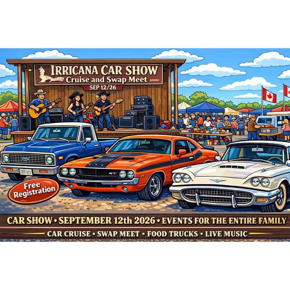 Irricana Car Cruise, Show & Swap Meet event at 222 2Nd Street in Irricana, AB on September 12, 2026