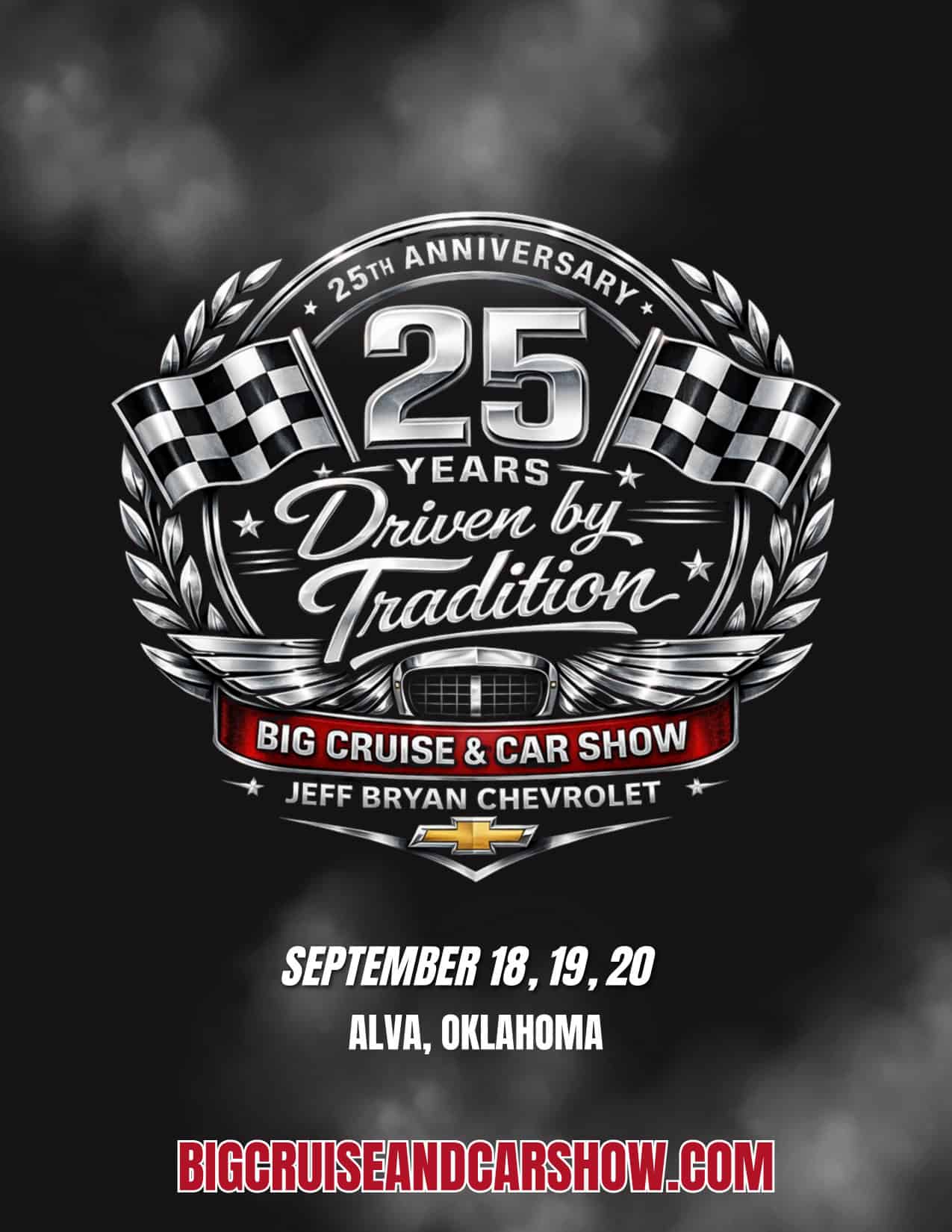 Jeff Bryan Chevrolet 25th Anniversary Big Cruise & Car Show event at Downtown Alva in Alva, OK on September 18, 2026