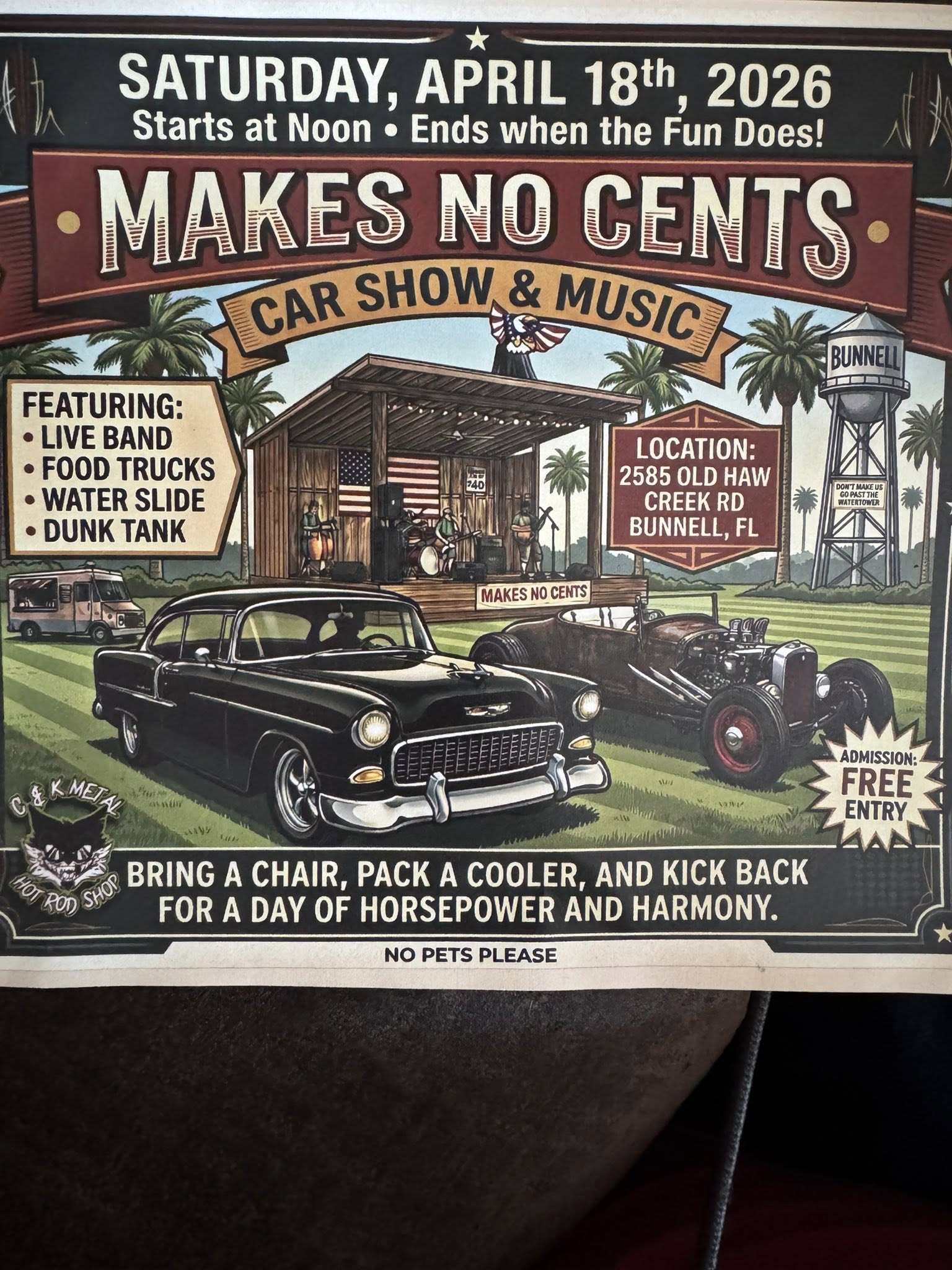Makes No Cents Car Show & Music event at Bunnell in Bunnell, FL on April 18, 2026