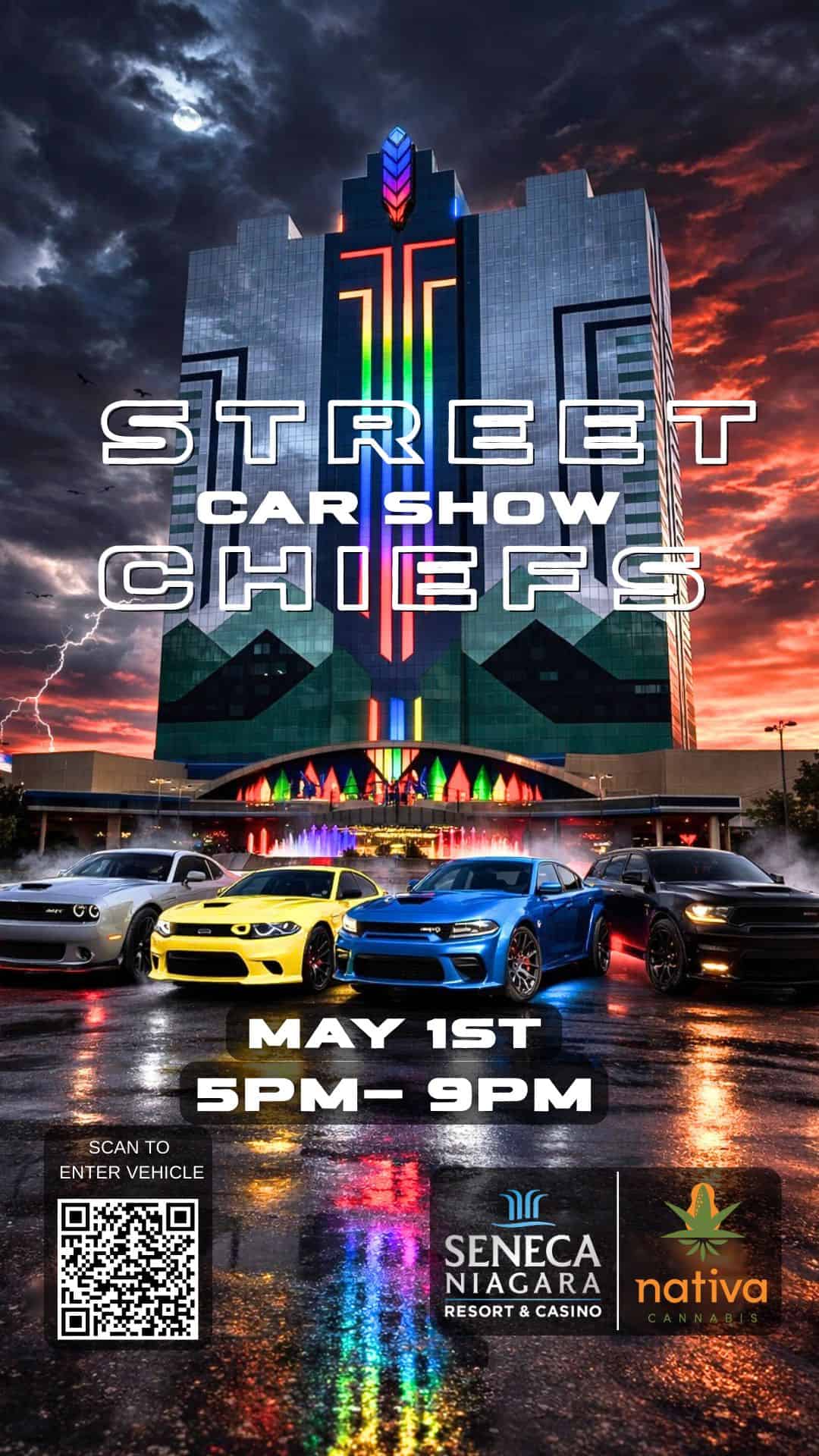 Street Car Show at Seneca Niagara Resort & Casino event at Seneca Niagara Resort & Casino in Niagara Falls, NY on May 1, 2026