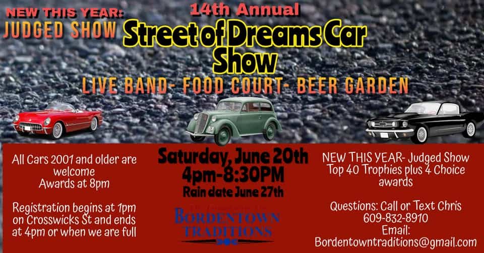 Street of Dreams Car Show- Judged Show event at Farnsworth Ave in Bordentown, NJ on June 20, 2026