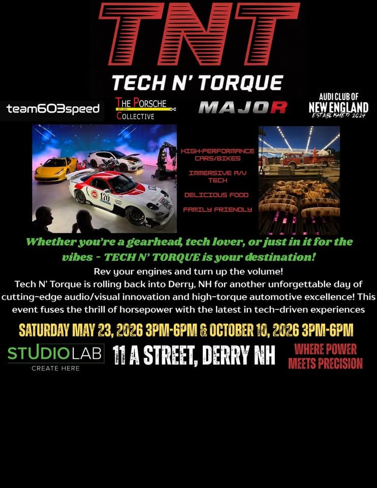 Tech N' Torque event at 11 A St. in Derry, NH on October 10, 2026