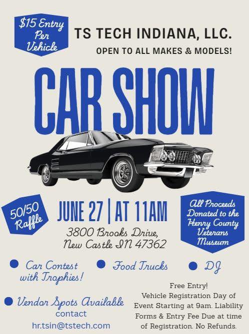 TS Tech Indiana, Llc Car Show event at 3800 Brooks Drive in New Castle, IN on June 27, 2026
