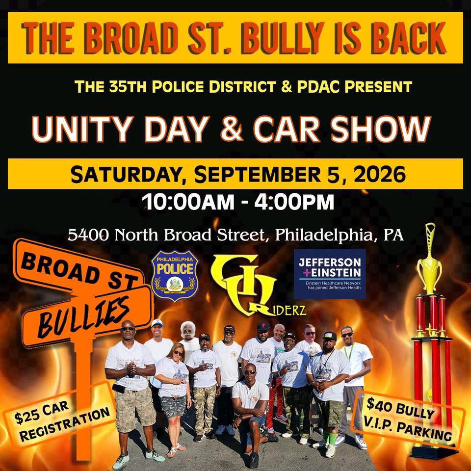 Unity Day & Car Show event at 5400 North Broad Street in Philadelphia, PA on September 5, 2026