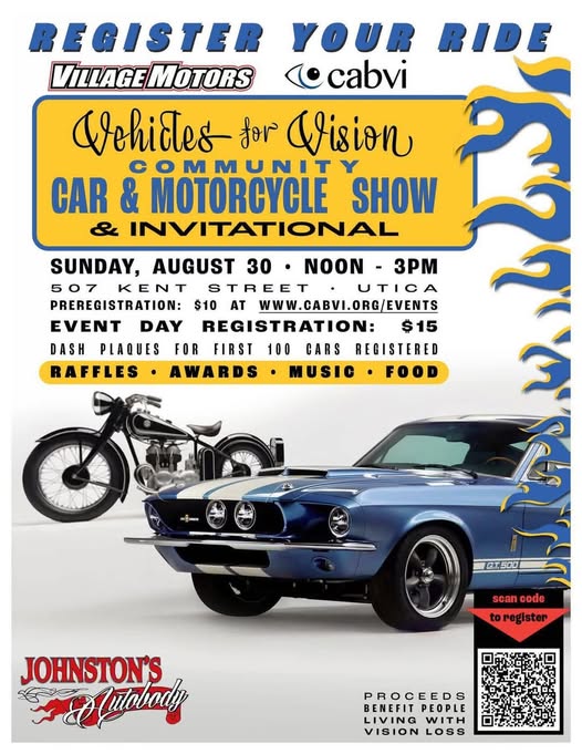 Vehicles For Vision Community Car & Motorcycle Show & Invitational event at 507 KENT STREET in Lawrenceburg, TN on August 30, 2026