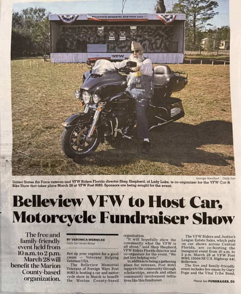 VFW Riders Car & Bike show. event at Orange in Lady Lake, FL on March 28, 2026