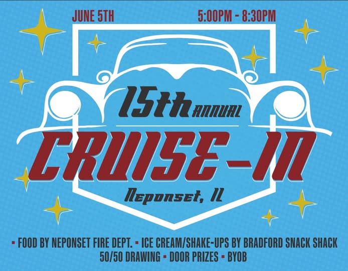 15Th Annual Cruise-In event at Neponset, Il in Neponset, IL on June 5, 2026