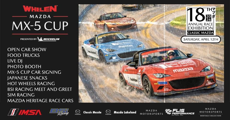 18th Annual Classic Mazda Race Exhibition event at 1983 N Semoran Blvd in Orlando, FL on April 11, 2026