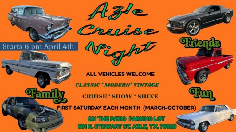 Azle Cruise Night car show in Azle, TX