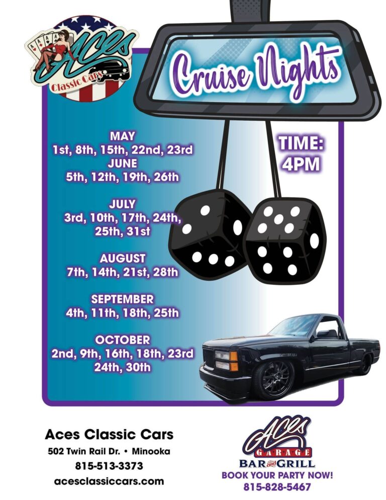 Aces Friday Night Cruise car show in Minooka, IL