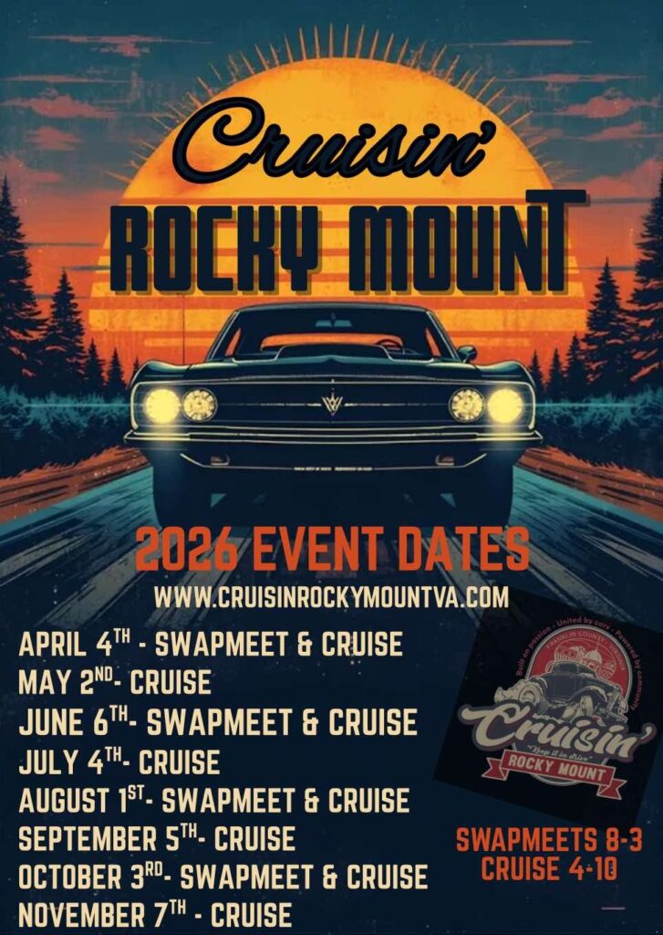 Cruisin' Rocky Mount Swap Meet event at Franklin County High School (West)  in Rocky Mount, VA on April 4, 2026