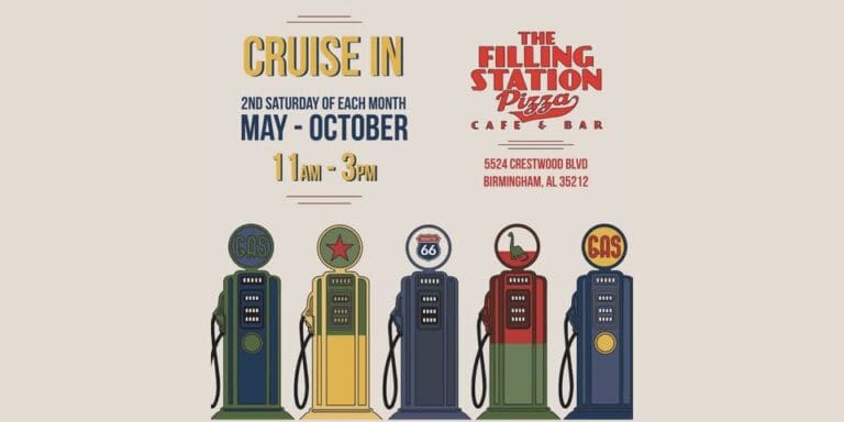 The Filling Station Vintage Car Cruise in car show in Birmingham, AL