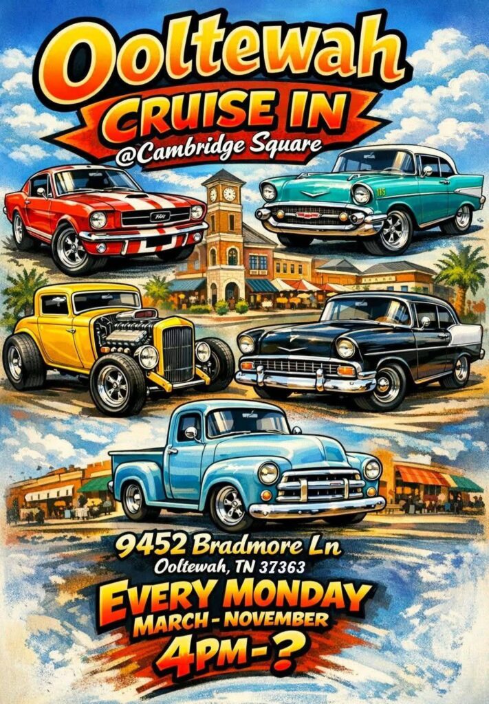 Ooltewah Cruise In @ Cambridge Square event at Cambridge Square in Ooltewah, TN on April 4, 2026