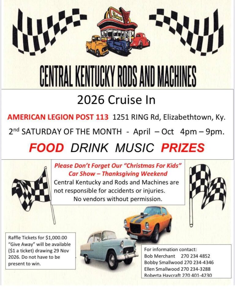 Central Kentucky Rods And Machines Cruise In car show in Elizabethtown, KY