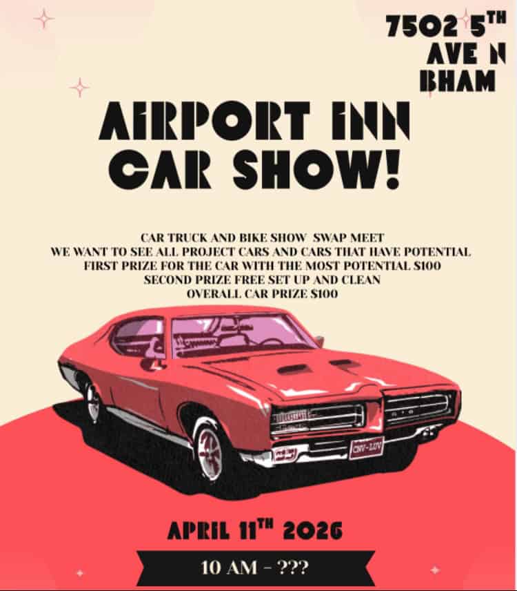 API Car Show! event at 7502 5Th Ave N in Birmingham, AL on April 11, 2026