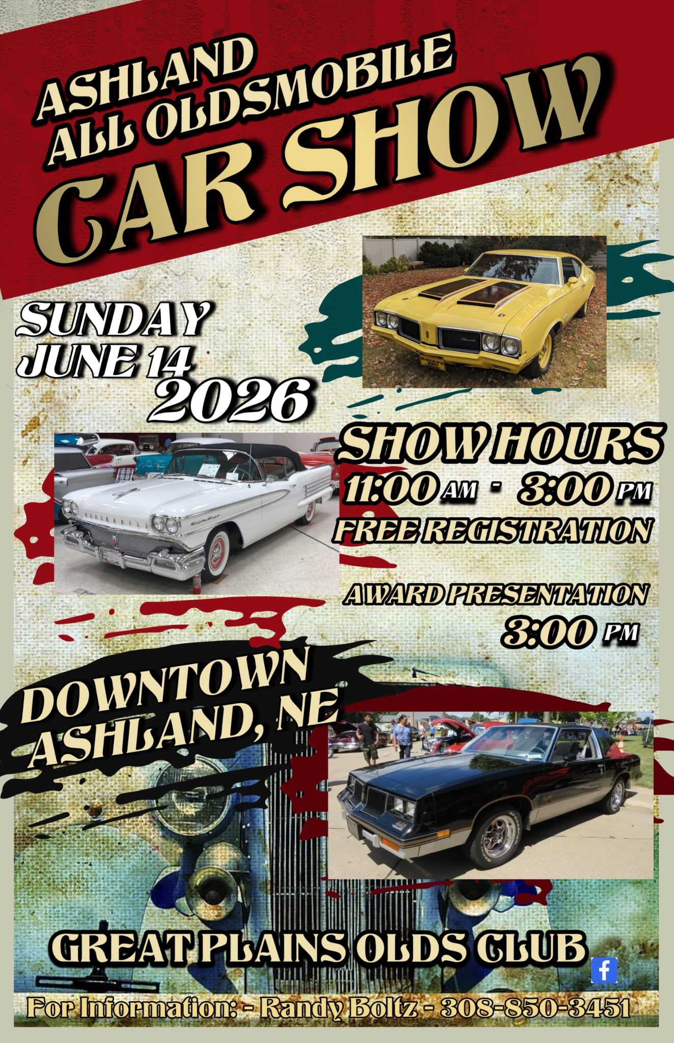 Ashland All Oldsmobile Car Show event at Downtown Ashland, NE in Ashland, NE on June 14, 2026