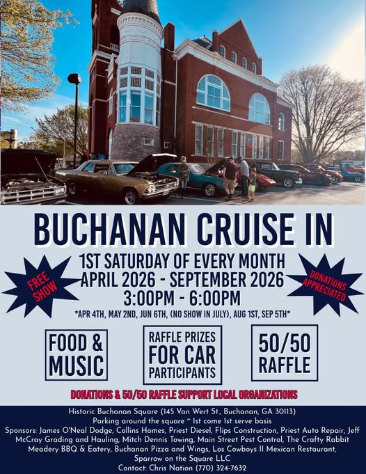 Buchanan Cruise In event at Historic Buchanan Square in Buchanan, GA on April 4, 2026