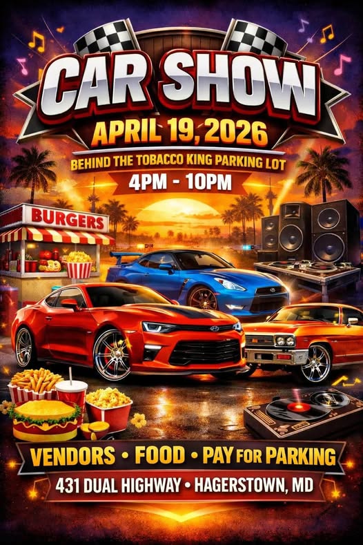 Car Show event at Behind The Tobacco King Parking Lot in Hagerstown, MD on April 19, 2026