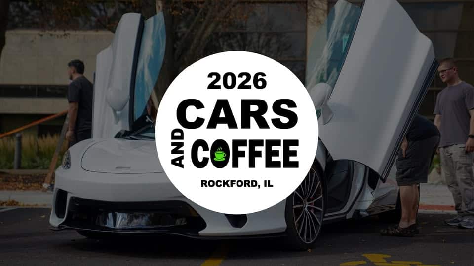 Cars and Coffee Rockford event at 502 7th St in Rockford, IL on April 4, 2026