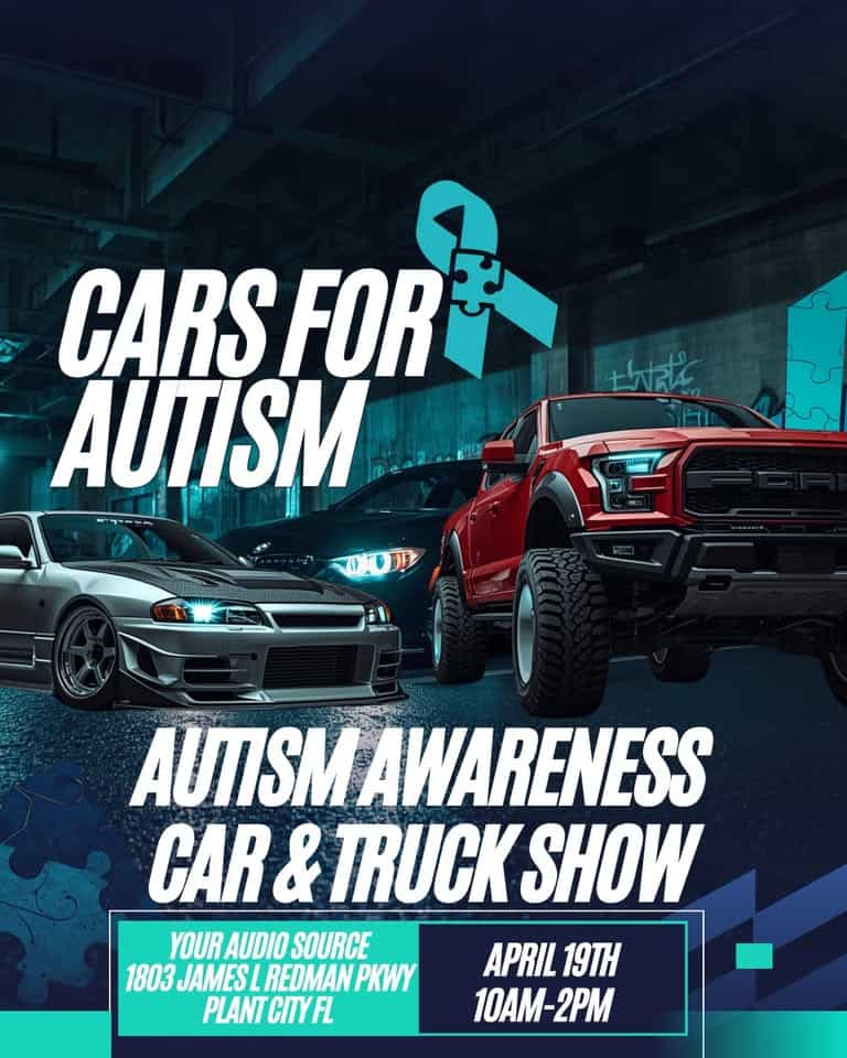 Cars For Autism Car & Truck Show event at 1803 James Redman Parkway in Plant City, FL on April 19, 2026