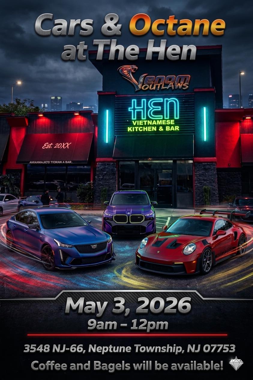 Cars & Octane at The Hen event at The Hen in Neptune Township, NJ on May 3, 2026