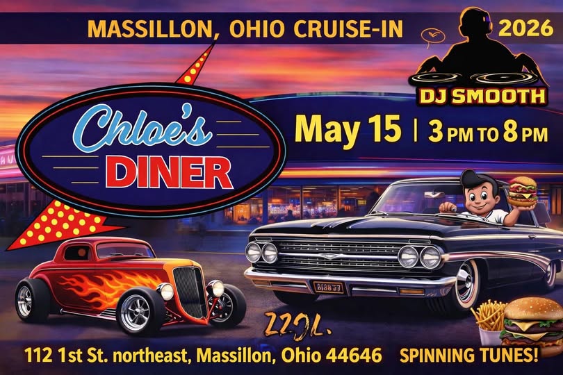 Chloe's Diner Massillon, Ohio Cruise-In event at Chloe's Diner in Massillon, OH on May 15, 2026