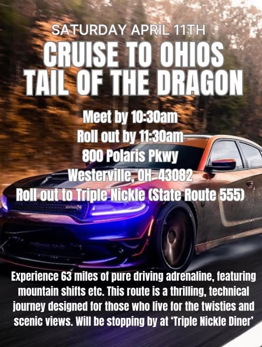 Cruise To Ohios Tail Of The Dragon event at 800 Polaris Pkwy in Westerville, OH on April 11, 2026
