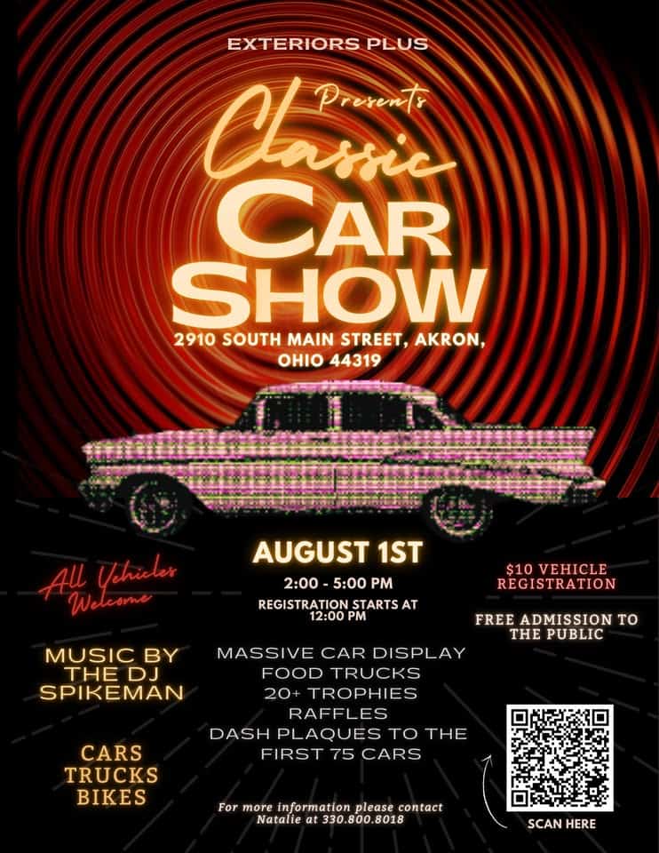 EXTERIORS PLUS 2ND ANNUAL CAR SHOW event at 2910 S Main St in Akron, OH on August 1, 2026