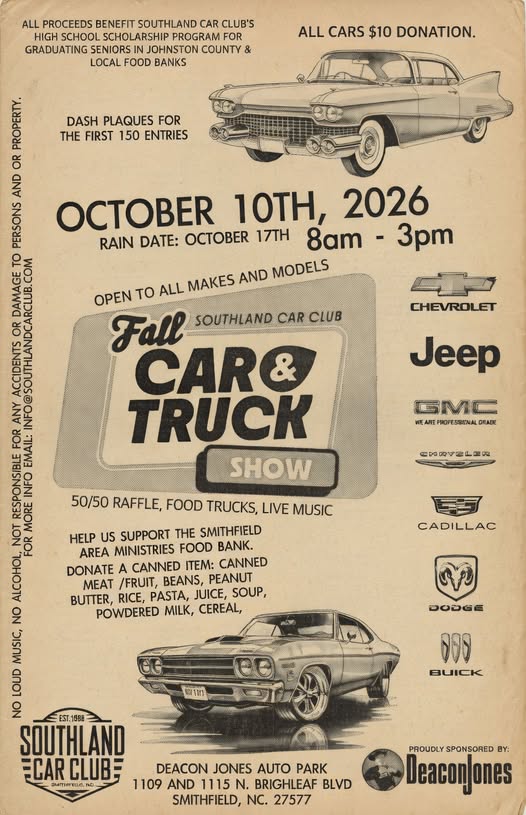 Fall Southland Car & Truck Show car show in Smithfield, NC