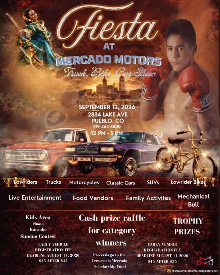 Fiesta at Mercado Motors Truck Bike & Car Show event at 2834 Lake Ave in Pueblo, CO on September 12, 2026