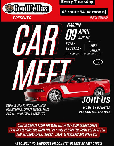 GoodFellas Car Meet event at 42 Route 94 in Vernon, nj on April 9, 2026