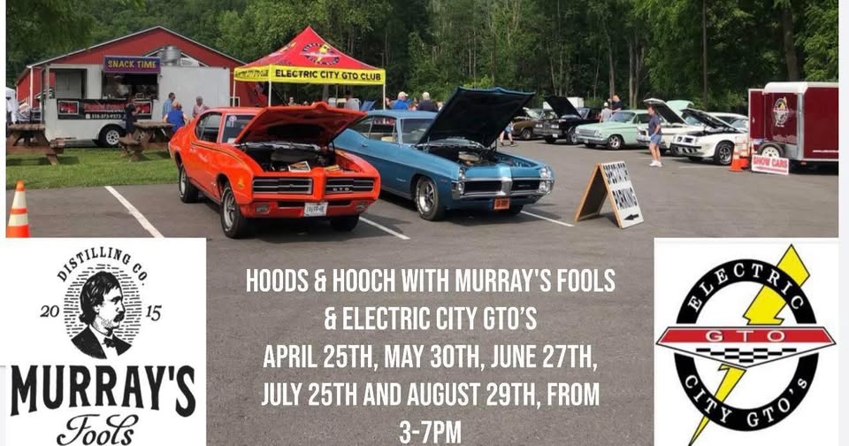 Hoods and Hooch event at Murray's Fools Distilling Co. in Glenville, NY on April 25, 2026