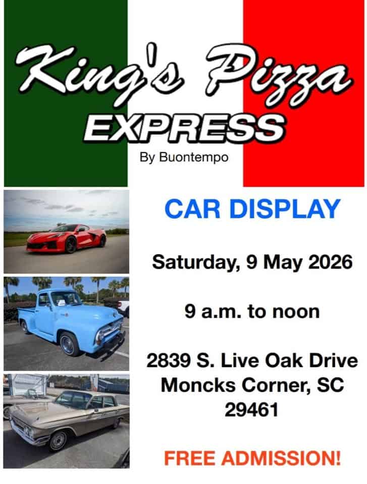 Kings Car Show event at 2839 South Live Oak Drive in Moncks Corner, SC on May 9, 2026