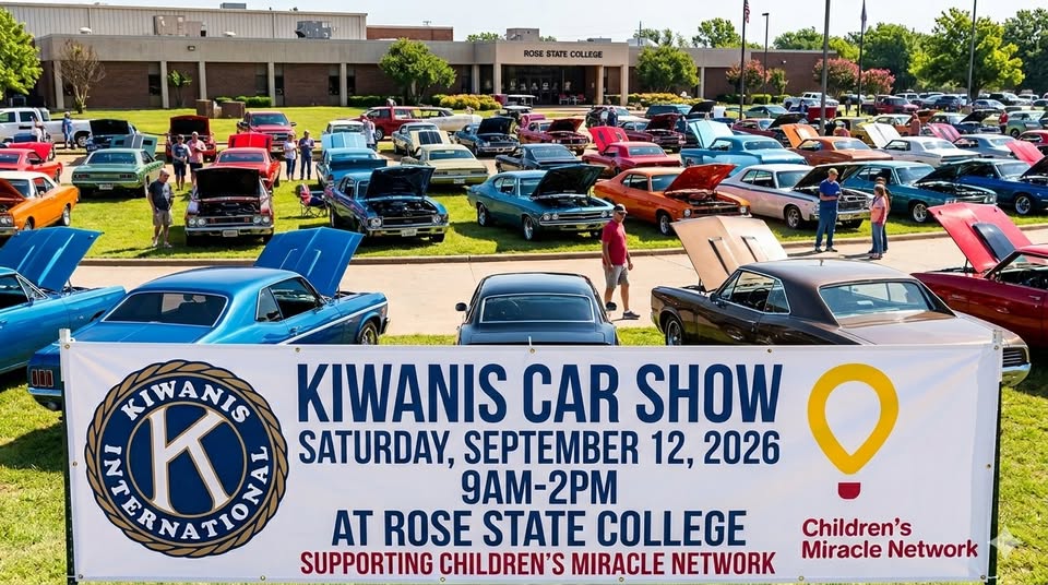 Kiwanis Car Show event at Rose State College in Midwest City, OK on September 12, 2026