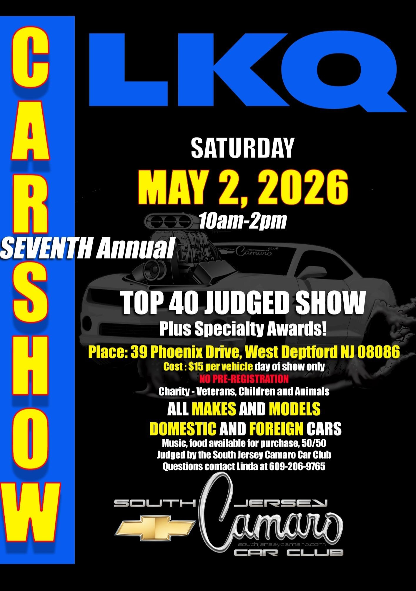 LKQ Cars Show event at 39 Phoenix Drive in West Deptford, NJ on May 2, 2026