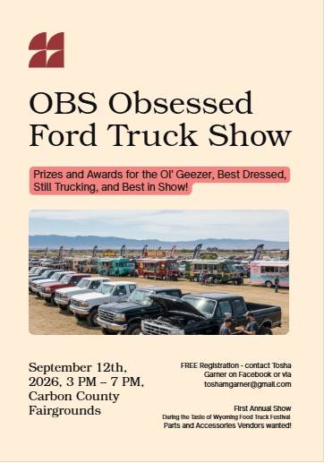 OBS Obsessed Ford Truck Show event at Carbon County Fairgrounds in Rawlins, WY on September 12, 2026
