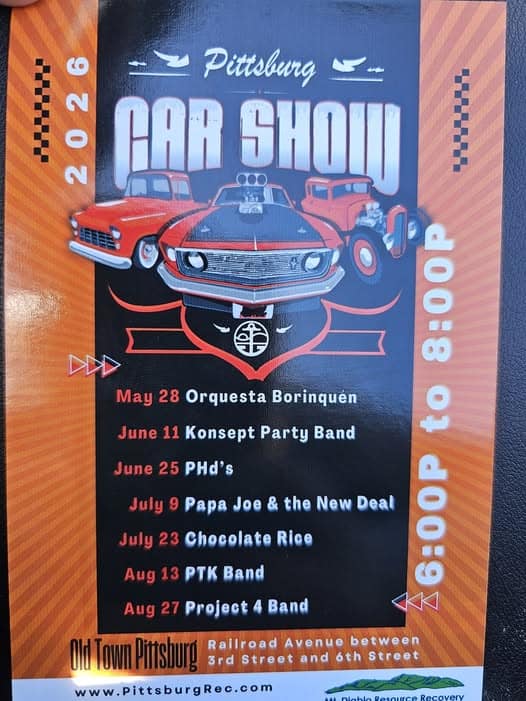 Pittsburg Car Show event at Old Town Pittsburg in Pittsburg, CA on May 28, 2026