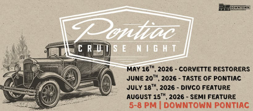 Pontiac Cruise Night 2026 Season event at 213 N Mill St in Pontiac, IL on May 16, 2026