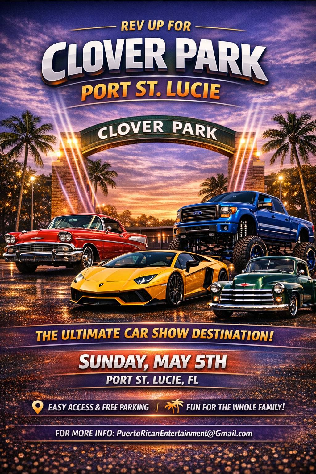 Rev Up For Clover Park Port St. Lucie event at Clover Park in Port St. Lucie, FL on May 5, 2026