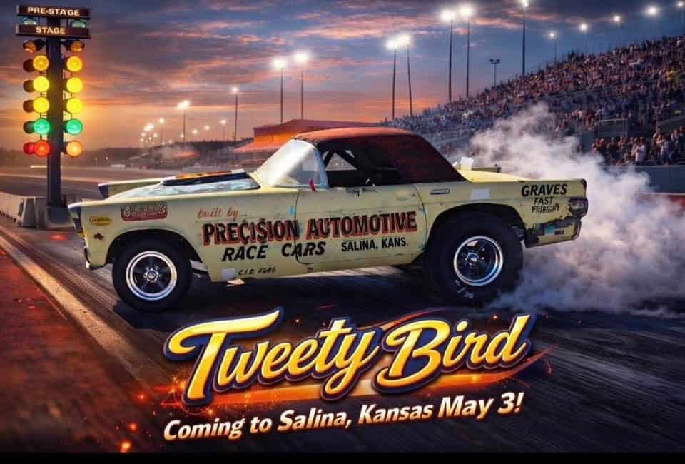 Salina Raceway Drag Racing “Back to the Track” event at South of Dean Evan’s stadium off Markley in Salina, KS on May 3, 2026