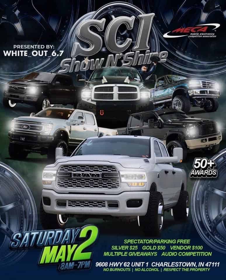 SCI Show and Shine event at 9608 Highway 62 in Charlestown, IN on May 2, 2026