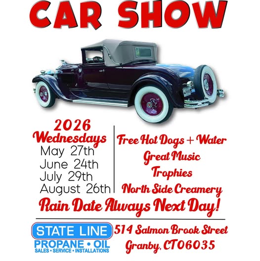 State Line Car Show event at 514 Salmon Brook Street in Granby, CT on May 27, 2026
