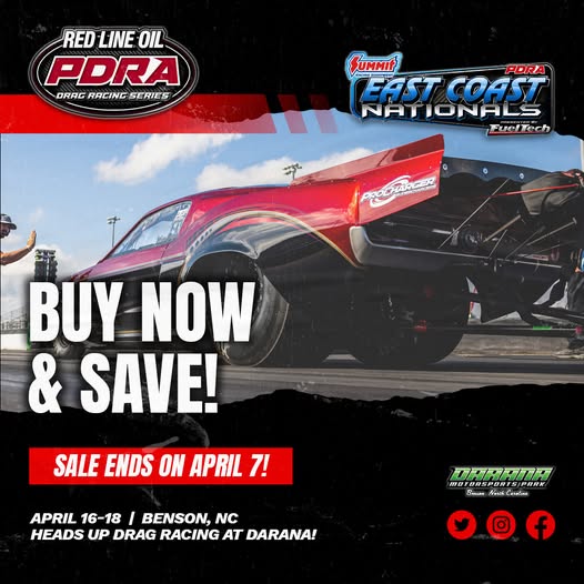 Summit PDRA East Coast Nationals event at Darana Motorsports Park in Benson, NC on April 16, 2026