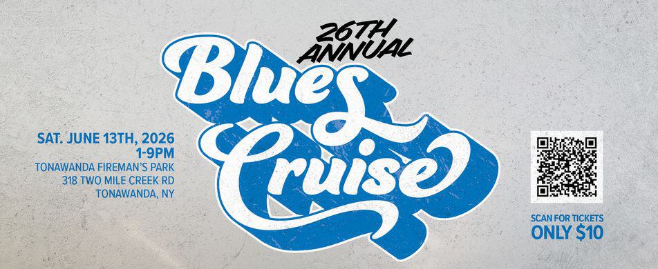 The 26th Annual Blues Cruise event at Tonawanda Fireman's Park in Tonawanda, NY on June 13, 2026