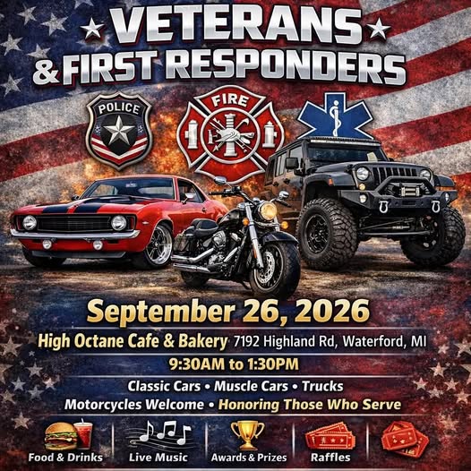 Veterans & First Responders car show in Waterford, MI