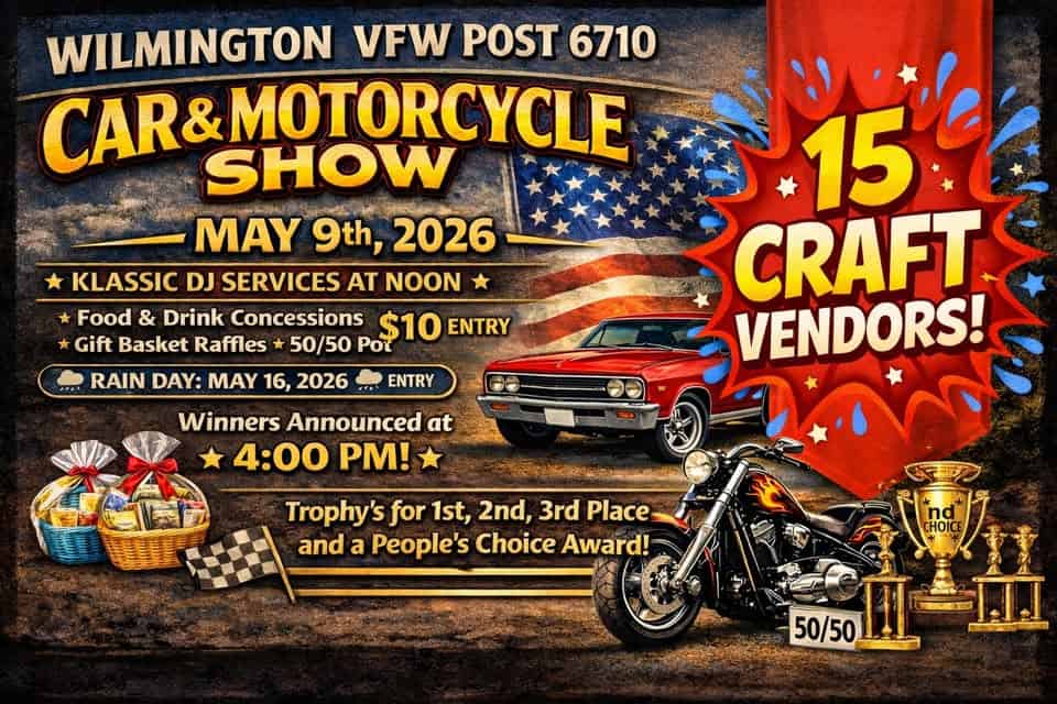 VFW Car and Bike Show event at 1130 Oh-134 in Wilmington, OH on May 9, 2026