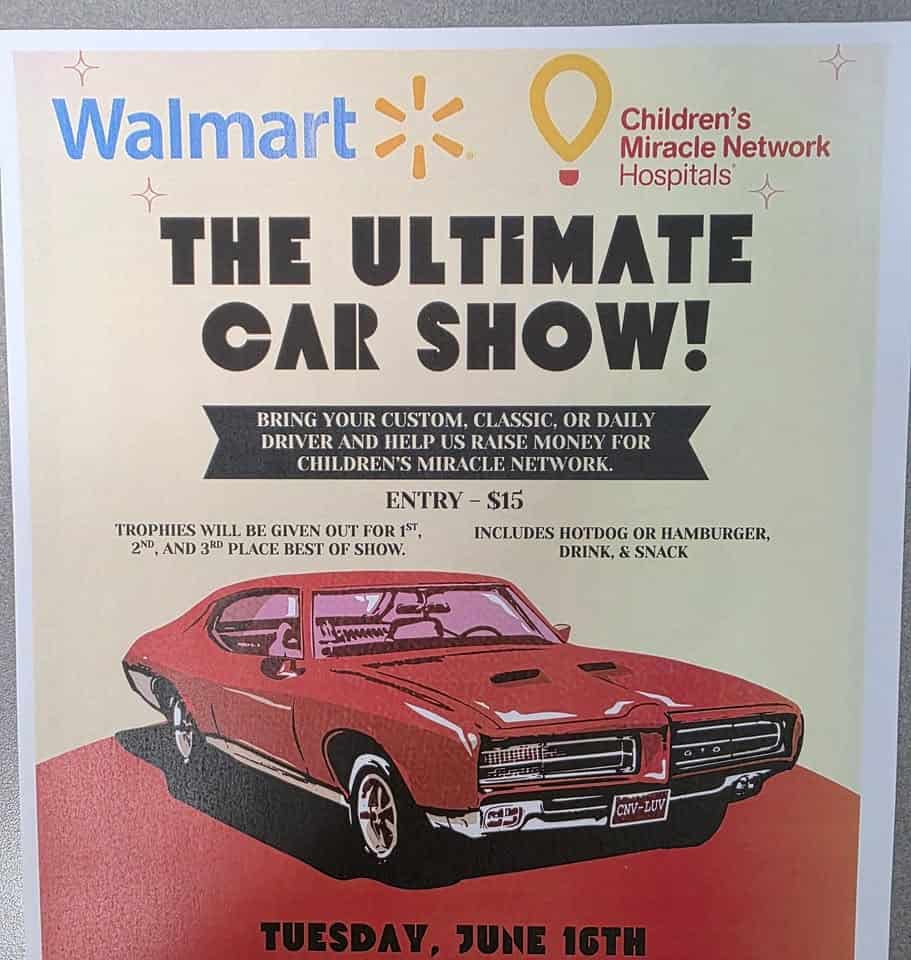 Walmart Car Show 2026 event at 400 Butler Commons in Highfield, PA on June 16, 2026