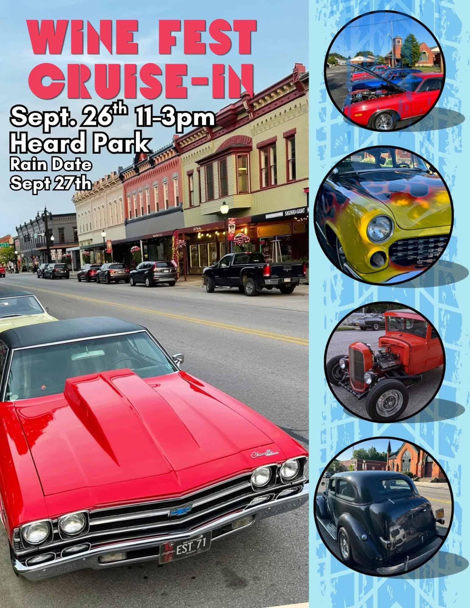 Wine Fest Cruise-In event at Heard Park in North East, PA on September 26, 2026