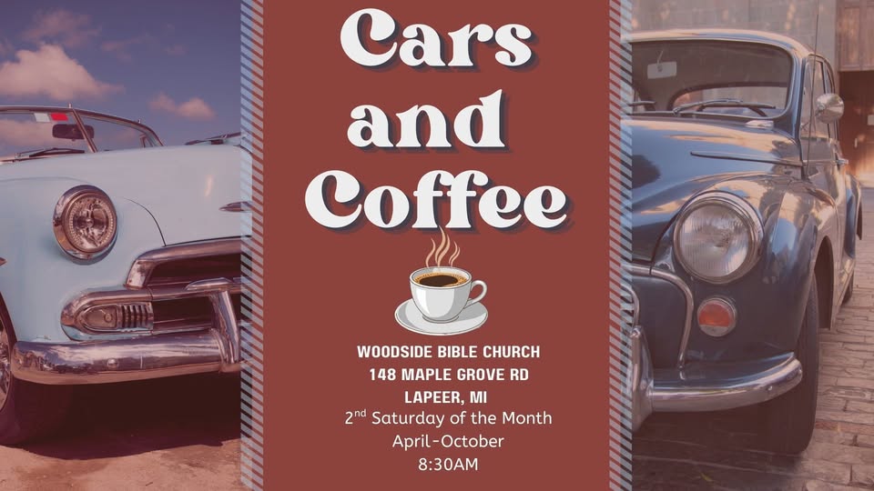 Woodside Bible Church Cars and Coffee event at Woodside Bible Church in Lapeer, MI on April 11, 2026