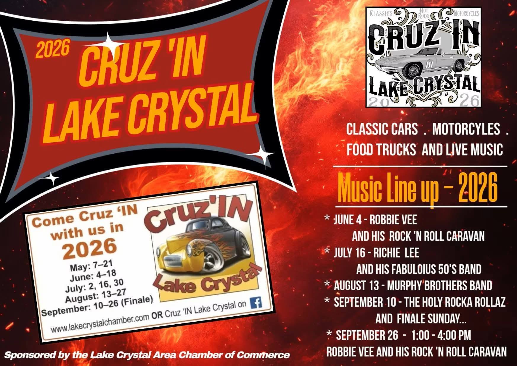 2026 Cruz �In Lake Crystal event at Lake Crystal in Lake Crystal, MN on May 7, 2026